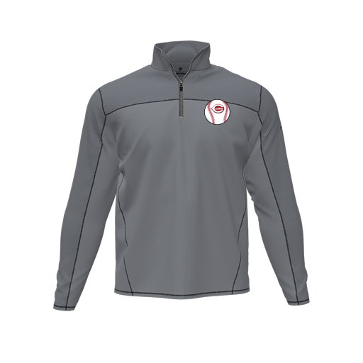 [CUS-DFW-QTRZ-PER-LSL-GRY-AS-LOGO2] Quarter Zip Pullover (Adult S, Gray, Logo 2)