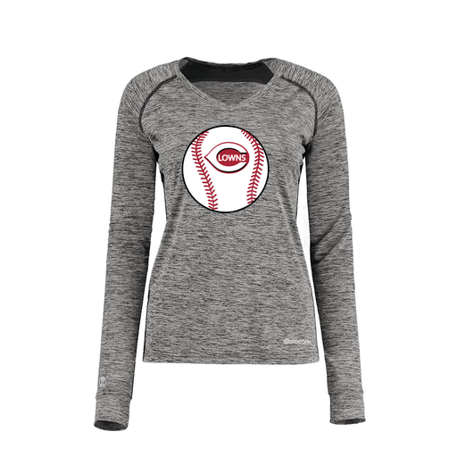 [222770.K94.XS-LOGO2] Ladies Electric Long Sleeve Shirt (Female Adult XS, Black, Logo 2)