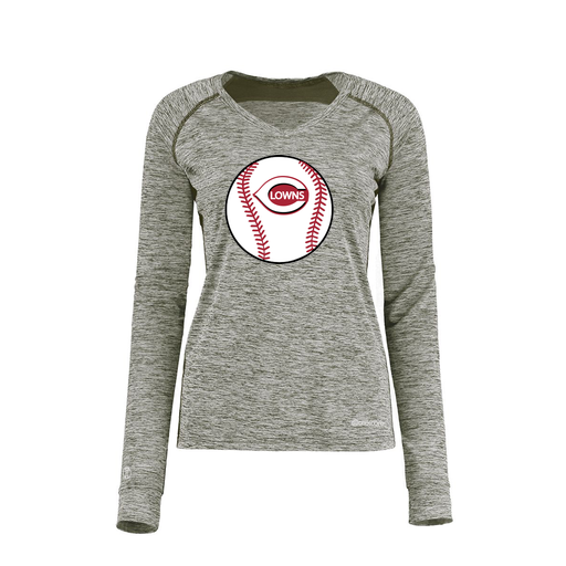[222770.K94.XS-LOGO2] Ladies Electric Long Sleeve Shirt (Female Adult XS, Gray, Logo 2)
