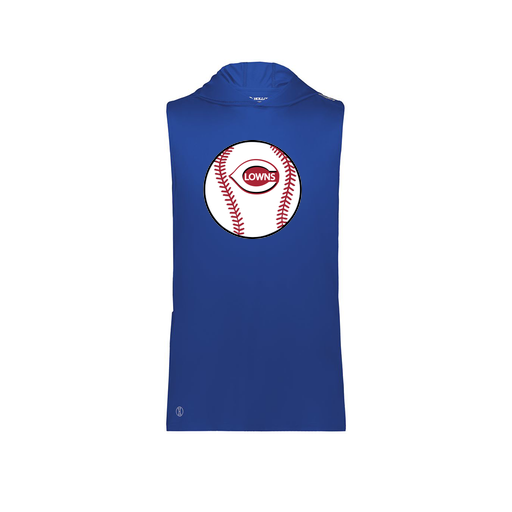 [222590.060.XS-LOGO2] Men's CoolDry Sleeveless Hoodie (Adult XS, Royal, Logo 2)