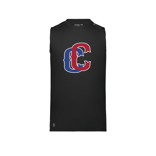 [222593.080.S-LOGO3] Men's CoolDry TankTop (Adult S, Black, Logo 3)