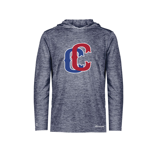 [FOLHCGNV-YS-LOGO3] Decker Youth Charge Hoodie (Youth S, Navy, Logo 3)