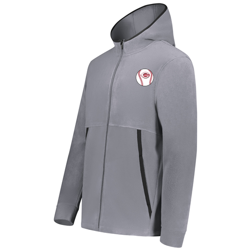[6858.059.XS-LOGO2] Men's Chill Full Zip Fleece (Adult XS, Gray, Logo 2)