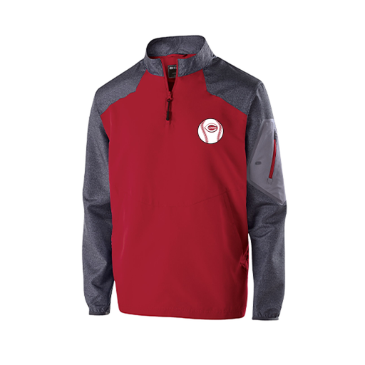 [229155.H01.XS-LOGO2] Men's Raider LS Pullover (Adult XS, Red, Logo 2)