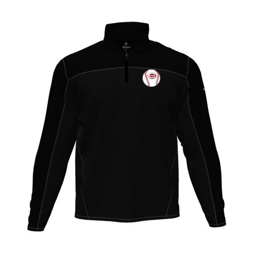 [CUS-DFW-QTRZ-PER-LSL-BLK-AS-LOGO2] Quarter Zip Pullover (Adult S, Black, Logo 2)