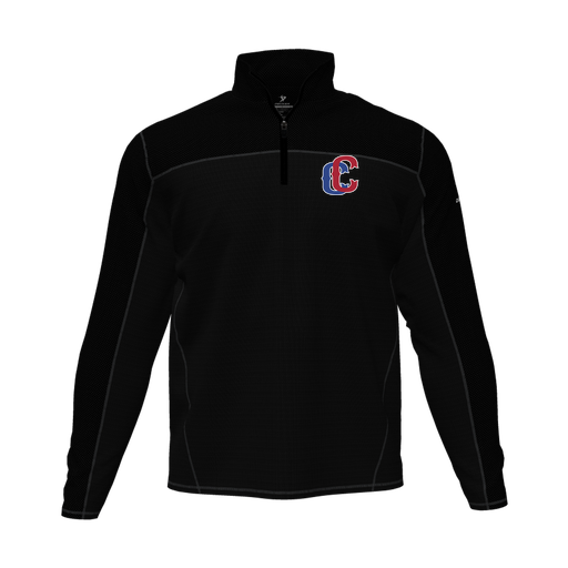 [CUS-DFW-QTRZ-PER-LSL-BLK-AS-LOGO3] Quarter Zip Pullover (Adult S, Black, Logo 3)