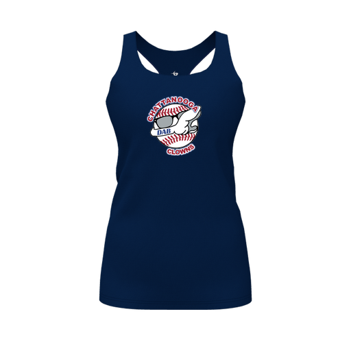 [FT0TRBNV-FYS-LOGO1] Decker Racerback Tank Top (Female Youth S, Navy, Logo 1)
