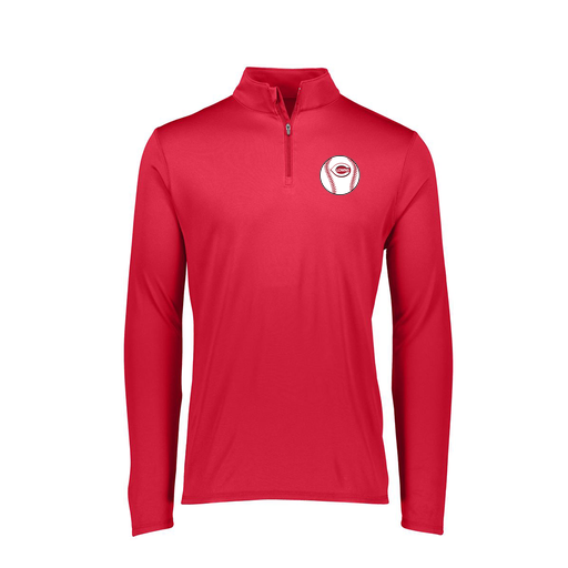 [FTLQFLRD-FAXS-LOGO2] Decker Women's Flex-Lite 1/4 Zip Shirt (Female Adult XS, Red, Logo 2)