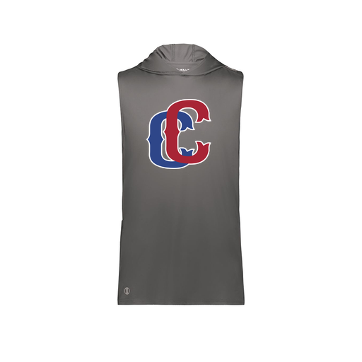[222590.98D.XS-LOGO3] Men's CoolDry Sleeveless Hoodie (Adult XS, Gray, Logo 3)