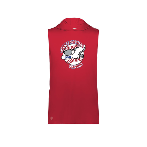 [222590.083.XS-LOGO1] Men's CoolDry Sleeveless Hoodie (Adult XS, Red, Logo 1)