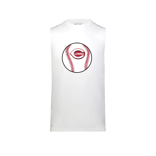 [222593.005.S-LOGO2] Men's CoolDry TankTop (Adult S, White, Logo 2)