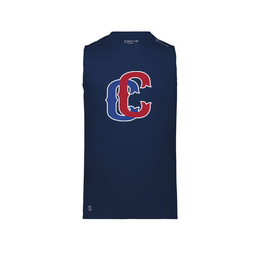 [222593.065.S-LOGO3] Men's CoolDry TankTop (Adult S, Navy, Logo 3)