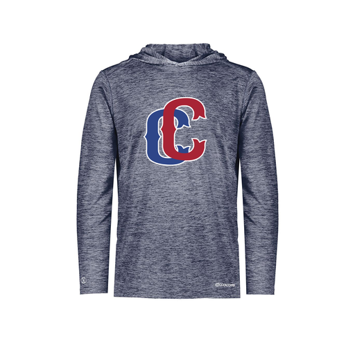 [FOLHCGNV-AS-LOGO3] Decker Men's Charge Hoodie (Adult S, Navy, Logo 3)