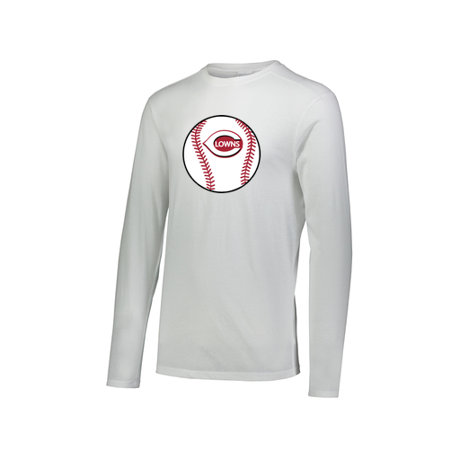 [FTLCUBWH-AXS-LOGO2] Decker Men's Tri-Blend T-Shirt - Long Sleeve (Adult XS, White, Logo 2)