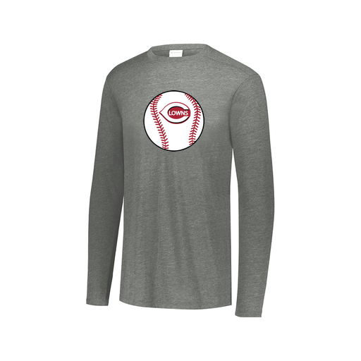 [FTLCUBGY-AXS-LOGO2] Decker Men's Tri-Blend T-Shirt - Long Sleeve (Adult XS, Gray, Logo 2)