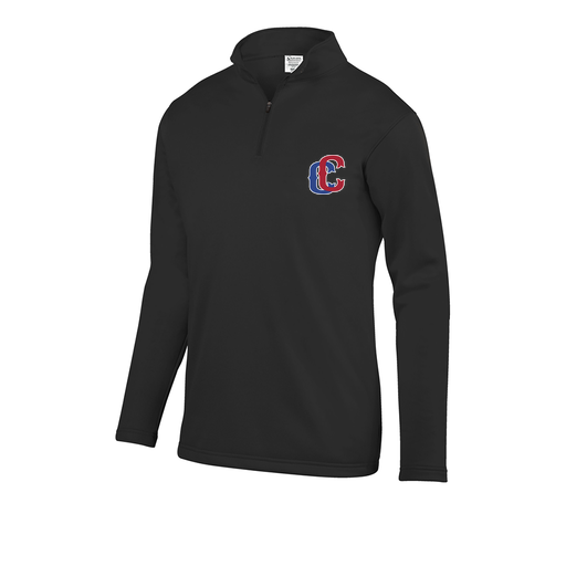 [FOLQFFBK-AS-LOGO3] Decker Men's FlexFleece 1/4 Zip (Adult S, Black, Logo 3)