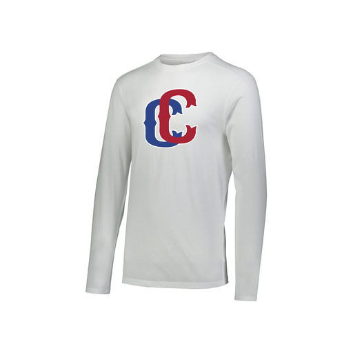 [FTLCUBWH-YS-LOGO3] Decker Youth Tri-Blend T-Shirt - Long Sleeve (Youth S, White, Logo 3)