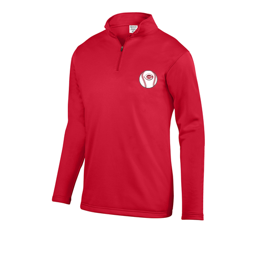 [FOLQFFRD-YS-LOGO2] Decker Youth FlexFleece 1/4 Zip (Youth S, Red, Logo 2)