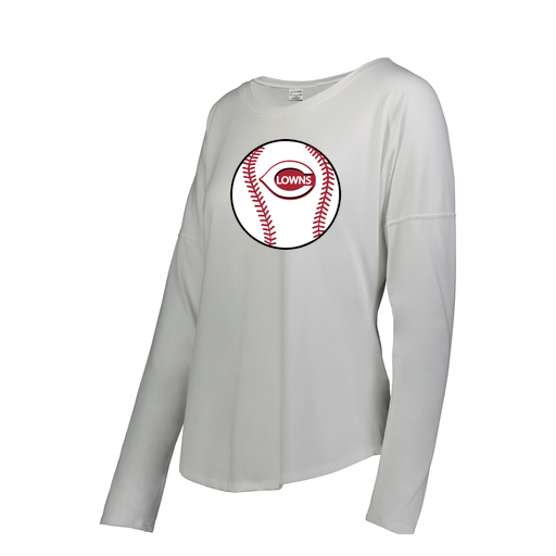 [FTLCUBWH-FAS-LOGO2] Decker Women's Tri-Blend T-Shirt - Long Sleeve (Female Adult S, White, Logo 2)