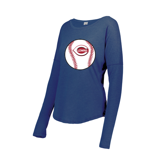 [FTLCUBRY-FAS-LOGO2] Decker Women's Tri-Blend T-Shirt - Long Sleeve (Female Adult S, Royal, Logo 2)